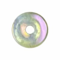 Donut Angel Aura Bergkristall 40mm, Schmuck, Mineral-Edelstein-Anhänger