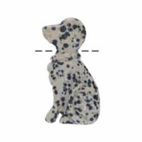 Dalmatiner aus Jaspis Edelstein Hund 30cm, Schmuck, Kettenanhänger Tierform
